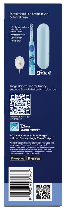 Rotierende Zahnbürste für Kinder  iO Kids 6+ Disney Stitch (Blau) 