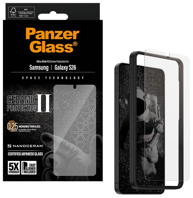 Klare Bildschirmschutzfolie Gehärtetes Glas, Polyethylenterephthalat, Silikon für  Samsung Samsung - Galaxy S26 Kratzresistent, Schockresistent 19519 Ceramic 
