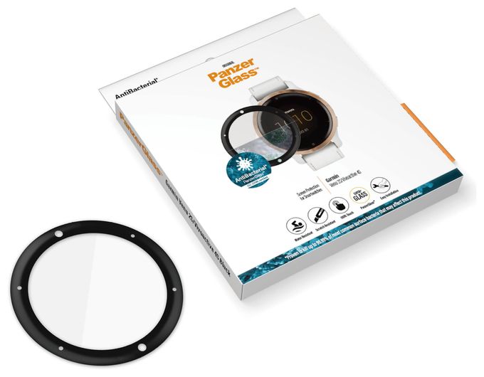 Klare Bildschirmschutzfolie Gehärtetes Glas, Polyethylenterephthalat, Silikon für  Garmin Garmin - Venu 2S, Garmin - Vivoactive 4s Kratzresistent, Schockresistent, Antibakteriell 3653 Displayschutz 