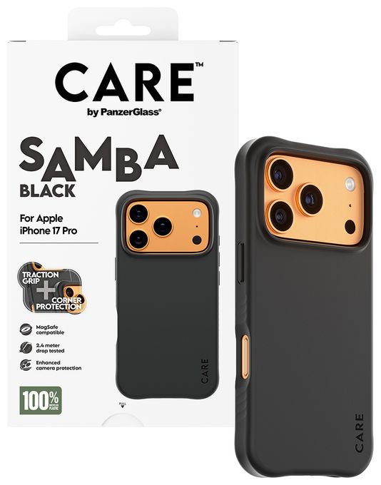 Cover für Apple Apple - iPhone 17 Pro  37427 Care Case Samba (Schwarz) 
