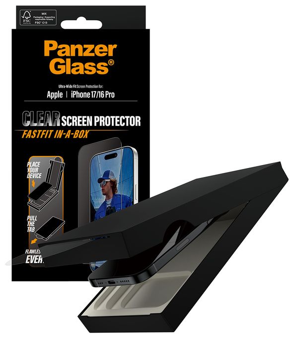 Klare Bildschirmschutzfolie Gehärtetes Glas, Polyethylenterephthalat, Silikon für  Apple Apple - iPhone 17, Apple - iPhone 16 Pro Kratzresistent, Schockresistent 48418 
