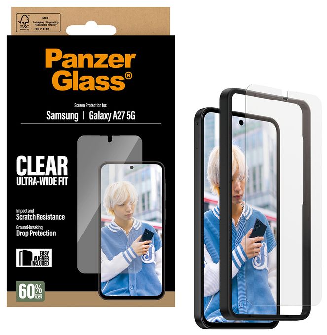 Klare Bildschirmschutzfolie Polyethylenterephthalat, Silikon für  Samsung Samsung - Galaxy A27 5G Kratzresistent, Schockresistent 88998 