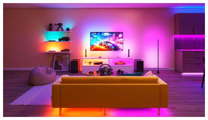 HDMI 2 Sync Box 8K mit Hintergrundbeleuchtung f. TV von 75"–85" 