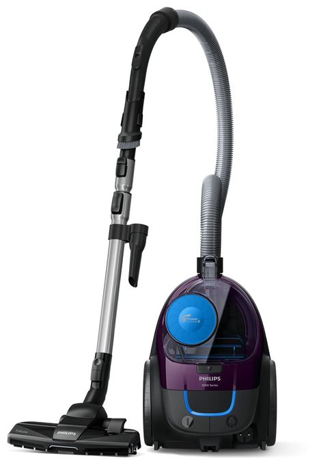 Bodenstaubsauger Beutellos 900 W HEPA (Schwarz, Blau, Grau, Violett) FC9333/09 PowerPro Compact 