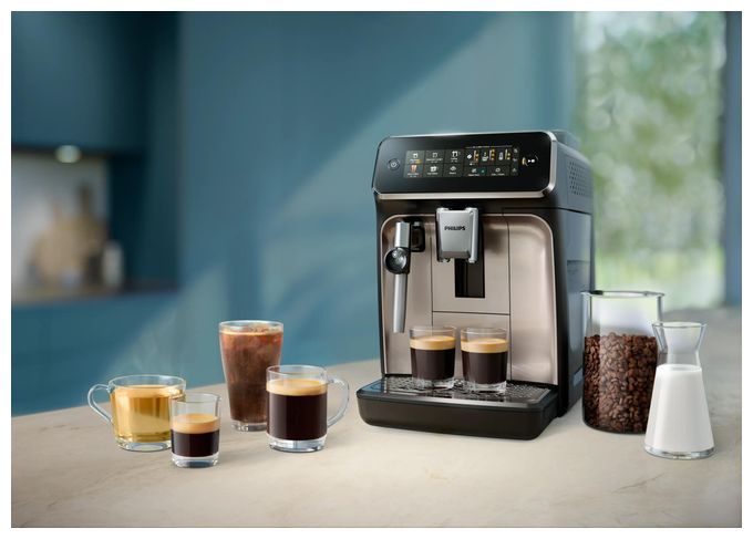 Kaffeevollautomat 15 bar 1,8 l 275 g AutoClean  Series 3300 EP3321/40 LatteGo (Grau) 