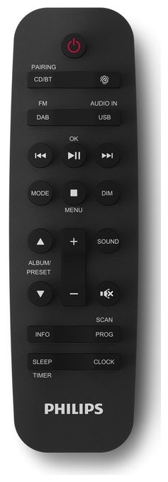 2 Kanäle Heim-Audio-Mikrosystem DAB, DAB+, FM 80 W Bluetooth (Schwarz, Dunkles Grau) TAM4505M2/12 