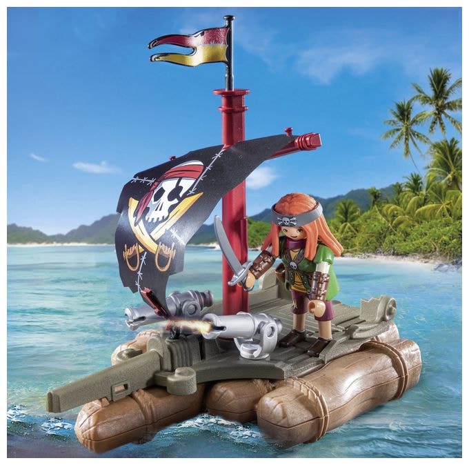 Schatzbergung auf Piratenfloss 