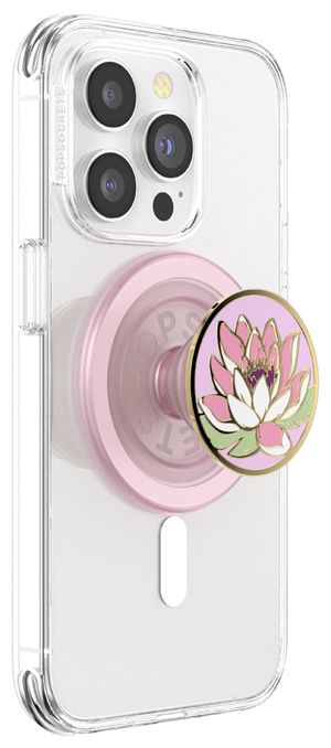 Fingerring  PopGrip Enamel Water Lily (Mehrfarbig, Pink) 