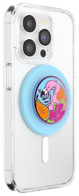 Fingerring  PopGrip Flamingo (Blau, Mehrfarbig) 