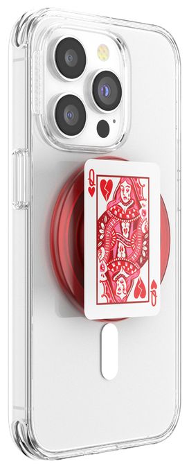 Fingerring  PopGrip Heartbreaker Queen (Rot, Weiß) 