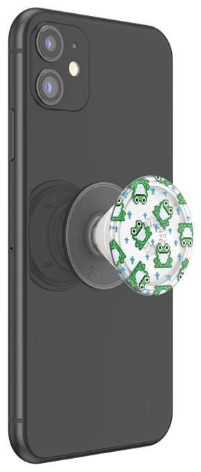 Fingerring für Jede Marke (Grün, Durchscheinend, Weiß) PopGrip Premium Plant 8 Bit Frogs 