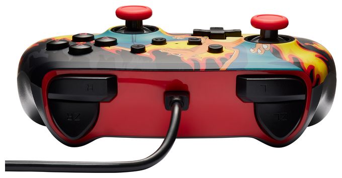Analog / Digital Gamepad für Nintendo Switch, Nintendo Switch OLED  Enhanced Wired Controller Pokémon: Glurak Feuersturm (Mehrfarbig) 
