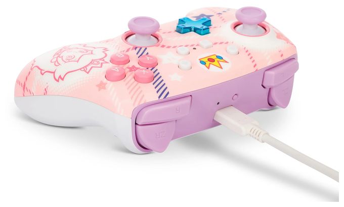 Gamepad für Nintendo Switch, Nintendo Switch Lite, Nintendo Switch OLED  Enhanced Wireless Controller Super Mario Princess Peach Plaid (Pink) 