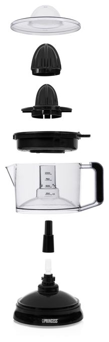 25 W (Schwarz, Transparent) 201004 Classic Zitruspresse 