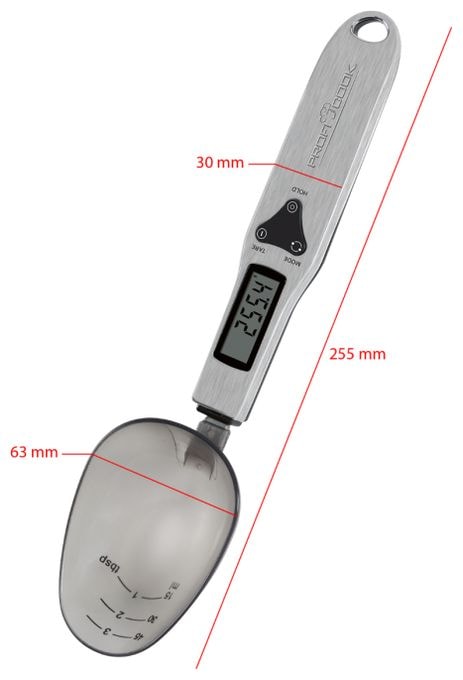 Elektronische Küchenwaage bis 0,3 kg Genauigkeit 0,1 g  PC-LW1214 (Edelstahl) 
