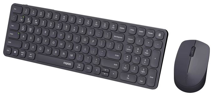 Büro Tastatur RF Wireless + Bluetooth 2.4 GHz  9710M (Dunkles Grau) 