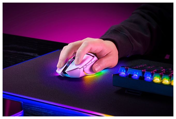 35000 DPI Gaming Maus Optisch  Basilisk V3 Pro (Weiß) 