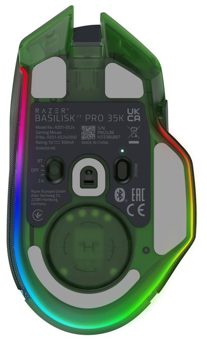 35000 DPI Gaming Maus Optisch  Basilisk V3 Pro (Grün) 