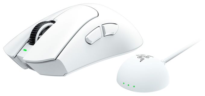 45000 DPI Gaming Maus Optisch  DeathAdder V4 Pro (Weiß) 