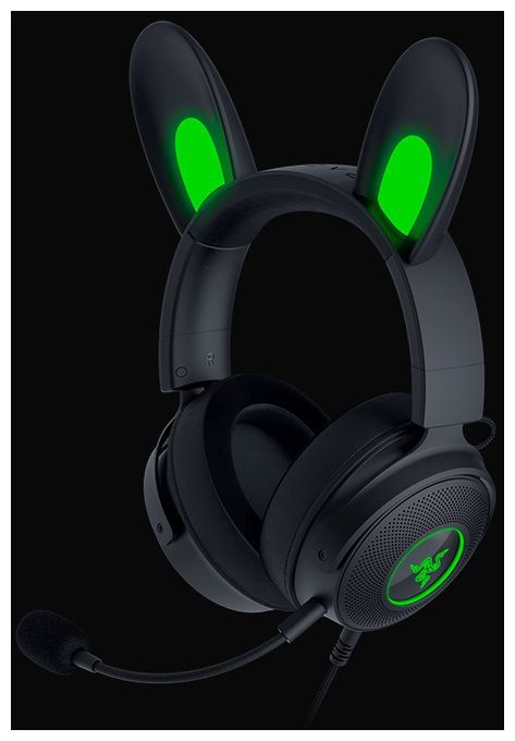 Over Ear Kopfhörer Kabelgebunden USB Typ-A  Kraken Kitty V2 Pro (Schwarz) 