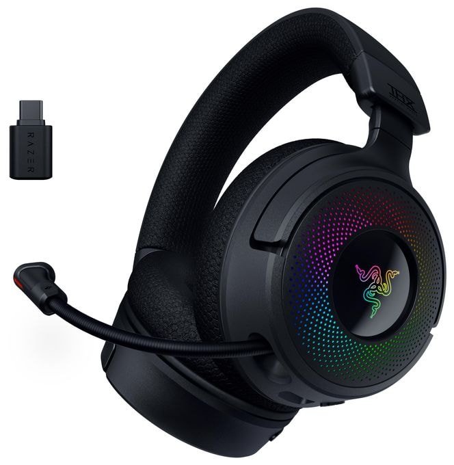 Ohraufliegender Bluetooth Kopfhörer kabellos 70 h Laufzeit USB Typ-A  Kraken V4 (Schwarz) 