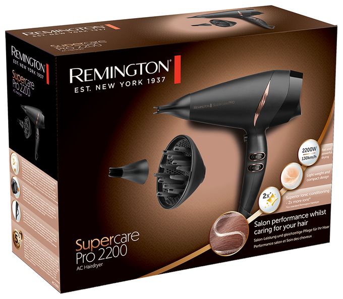 Haartrockner 2200 W  AC7200 Supercare Pro (Schwarz) 