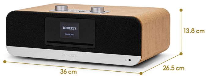 Bluetooth DAB+, DMB, FM Radio  Blutune 300L (Schwarz, Holz) 