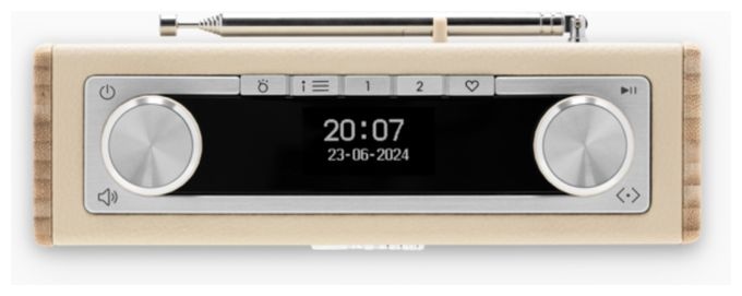 Bluetooth DAB, DAB+, FM Radio Tragbar  Rambler Uno (Bambus, Cremefarben) 