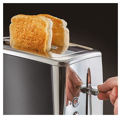 Toaster 1550 W 2 Scheibe(n) 6 Stufen  23221-56 Luna (Schwarz, Grau) 