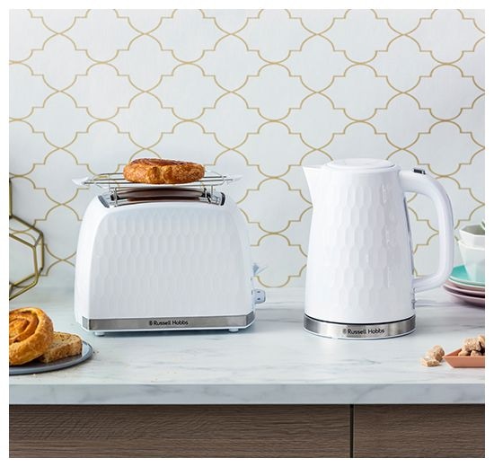 Toaster 850 W 2 Scheibe(n) 6 Stufen  26060-56 Honeycomb (Weiß) 