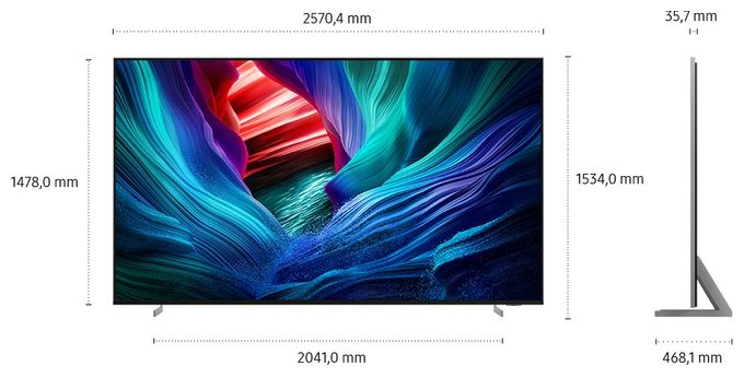 LED 2,92 m (115") Fernseher 4K Ultra HD VESA 1000 x 600 mm  MRE115MR95F (Karbon, Silber) 