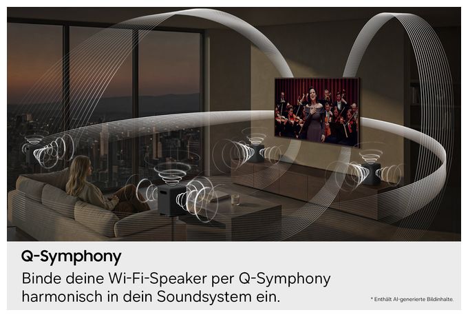 Wlan Lautsprecher mit Bluetooth  Music Studio 7 HW-LS70H/ZG (Schwarz) 