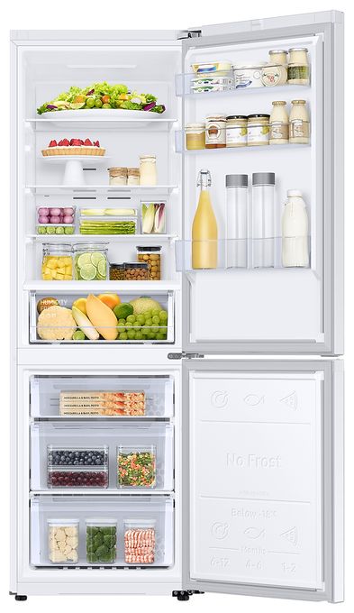 230 l / 114 l Kühl-Gefrierkombi freistehend NoFrost 163 kWh Jahr  RB34C600CWW (Weiß) 
