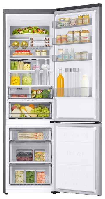 273 l / 114 l Kühl-Gefrierkombi freistehend NoFrost 87 kWh Jahr  RB38C7AGWS9 (Edelstahl) 