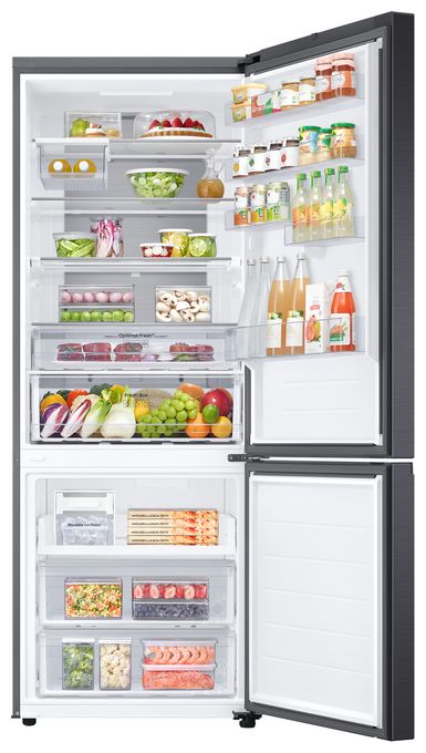 370 l / 168 l Kühl-Gefrierkombi freistehend NoFrost 159 kWh Jahr  RB53DG706BB1EF (Schwarz) 