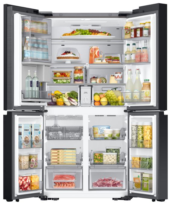 Side-by-Side Kühl-/ Gefrierkombination 395 l / 250 l 367 kWh NoFrost 1853 mm x 912 mm  RF65DB970E22 (Schwarz) 