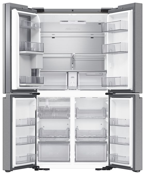 Side-by-Side Kühl-/ Gefrierkombination French Door 386 l / 250 l 365 kWh NoFrost 1830 mm x 912 mm  RF65DG9H0ESR (Edelstahl) 