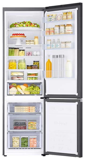 276 l / 114 l Kühl-Gefrierkombi freistehend NoFrost 169 kWh Jahr  RL38C600CB1 (Schwarz) 