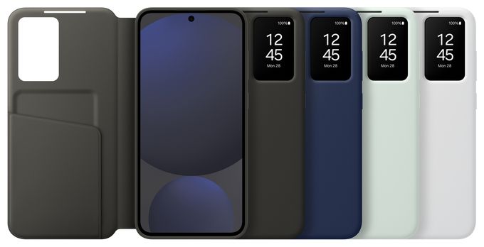 Geldbörsenhülle für Samsung Galaxy S24 FE  Smart View Wallet Case (Schwarz) 