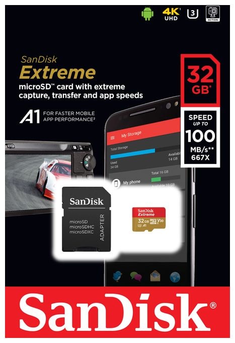 MicroSDHC Speicherkarte 32 GB Class 3 (U3) Klasse 10 Extreme A1 