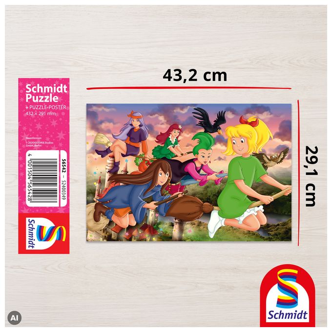 56542 Bibi Blocksberg, Hexenrennen Kinderpuzzle, 150 Teile 