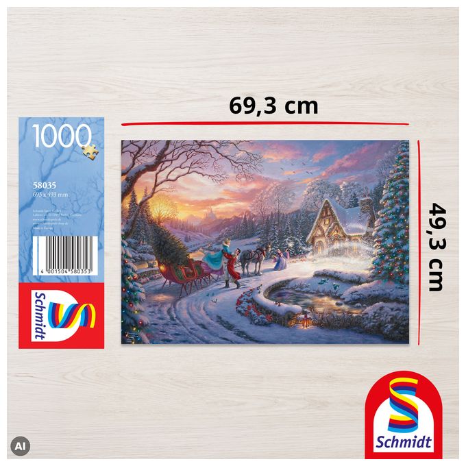 58035 Disney Cinderella Christmas Puzzle, 1.000 Teile 