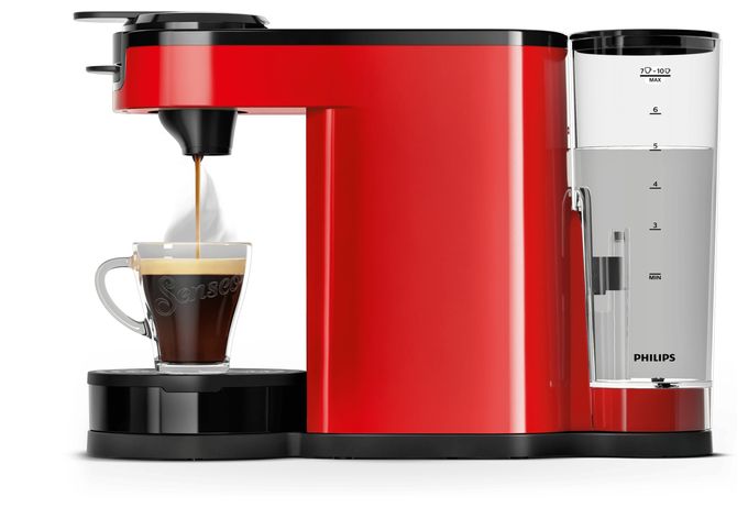 Kaffeepad, Gemahlener Kaffee Maschine  HD6592/84 Senseo Switch (Schwarz, Rot) 