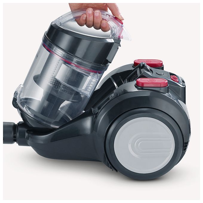 Bodenstaubsauger Beutellos 750 W HEPA  CY7089 Single Zyclone (Schwarz, Rot) 