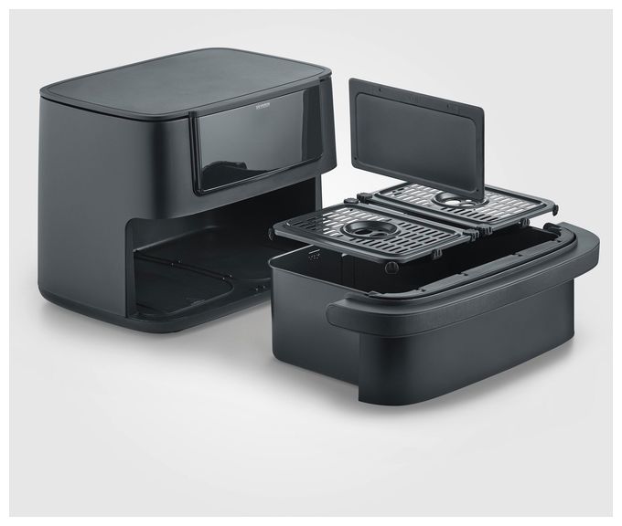 Doppel Heißluftfritteuse 9 l 2600 W  FR2490 (Schwarz) 