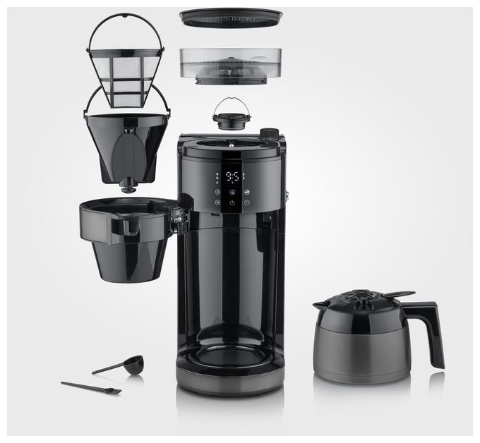 8 Tassen Thermo Filterkaffeemaschine 1,0 l  KA4831 (Schwarz) 
