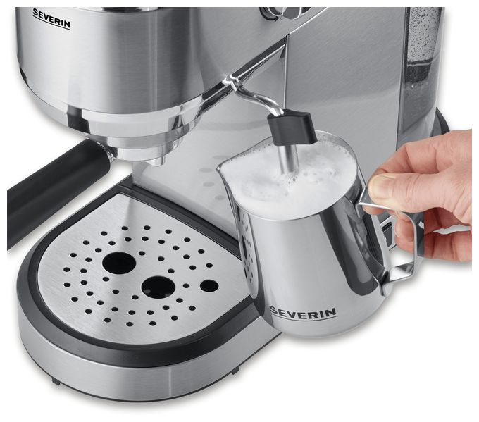 Siebträger Kaffeemaschine 20 bar 1350 W (Schwarz, Gebürsteter Stahl, Chrom) KA5997 Newspresa 