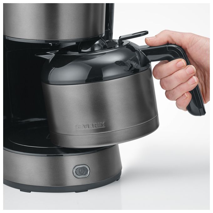 8 Tassen Thermo Filterkaffeemaschine 1,0 l  KA9343 (Schwarz, Edelstahl) 