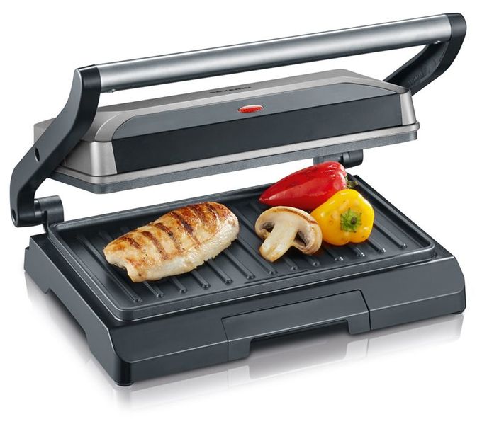 800 W mit 230 x 145 mm Fläche (Schwarz, Grau, Metallisch) KG2394 Kompakt-Multigrill 