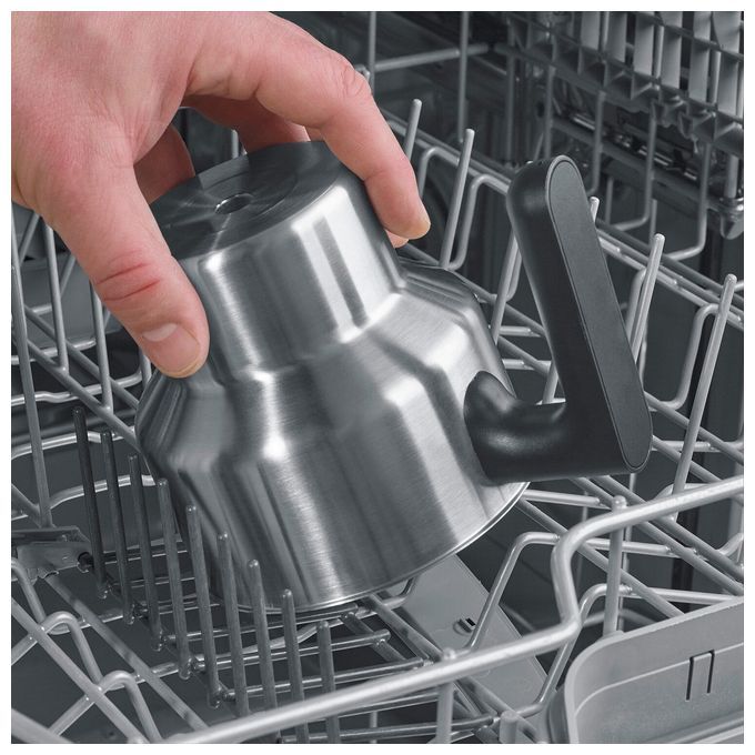 Milchaufschäumer Handlicher elektrischer Milchaufschäumer ca. 220 ml (Schwarz, Gebürsteter Stahl, Silber) SM3579 